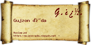 Gujzon Éda névjegykártya